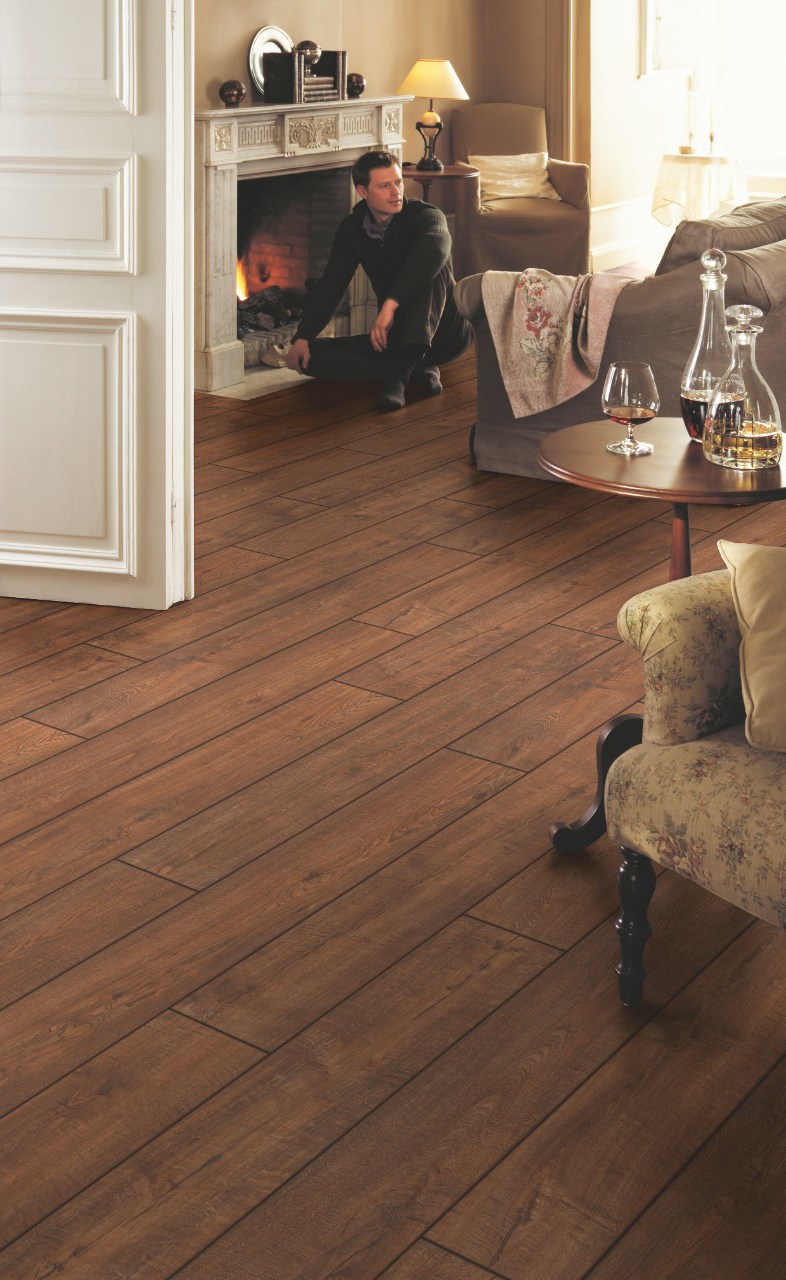 Ламинат Quick Step Impressive Дуб Бордо IM1995 1380×190×8 фото в интерьере